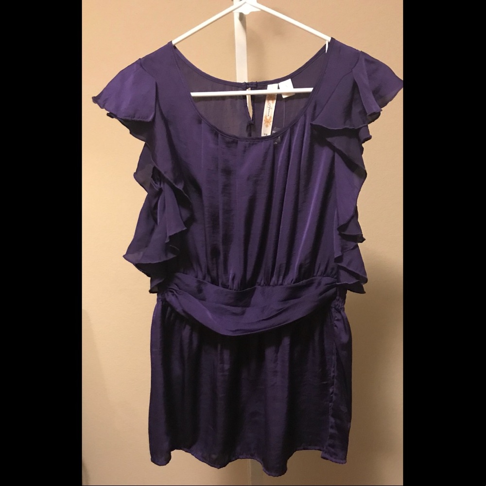 Purple Flowy Blouse